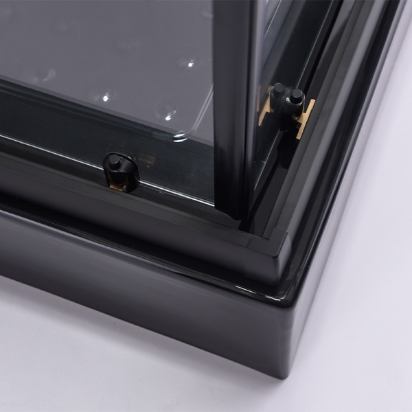 Cabina de dus BL32B Patrata, Design Modern 90x90cm, Culoare Negru - Img 5