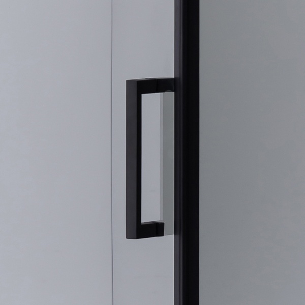 Cabina de dus BS04B Patrata 90x90cm, Design Modern Negru + Cada de dus Riko, Culoare Negru - Img 5