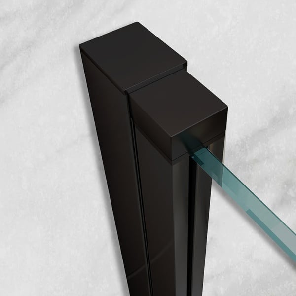 Cabina de dus cu rame negre din sticla securizata cu cadita neagra KZ08C-RIKO 90 x 90 cm - Img 4