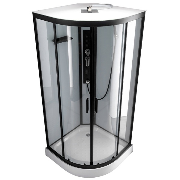 Cabina de dus de colt Clara 02B, Cu Hidromasaj, Dimensiune 90x90 cm - Img 5