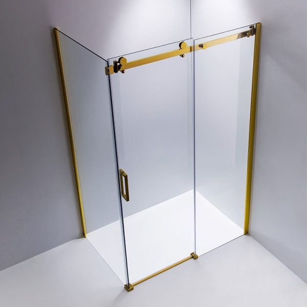 Cabina de dus KZ203B Dreptunghiulara, Design Modern 110x80cm, Culoare Auriu - Img 5