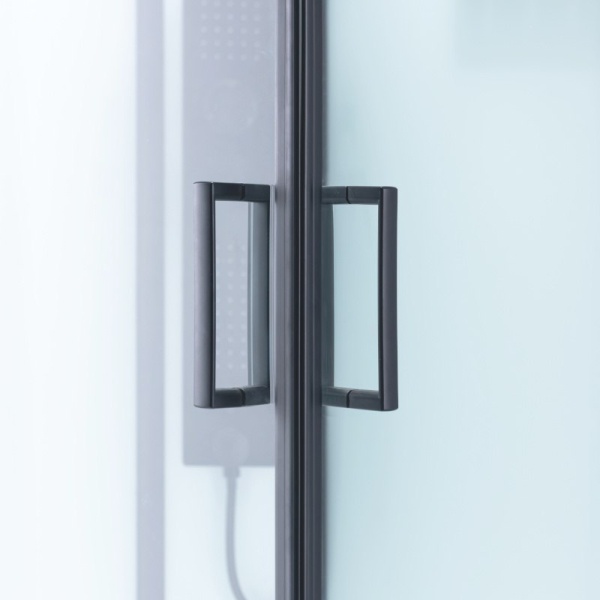 Cabina de dus LISA cu Hidromasaj, Dimensiune 100x100cm, Culoare Negru - Img 9