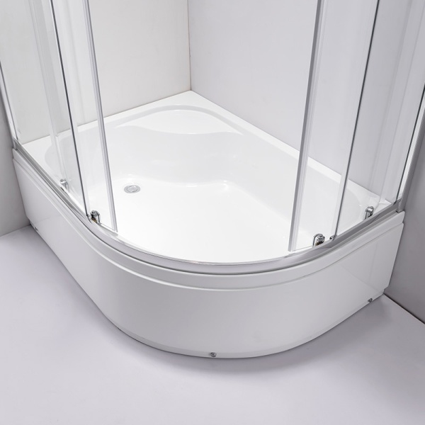Cabina de dus Maja/De dreapta 115x85cm, Usi Glisante, Design Modern Crom + Cada de dus inalta - Img 5