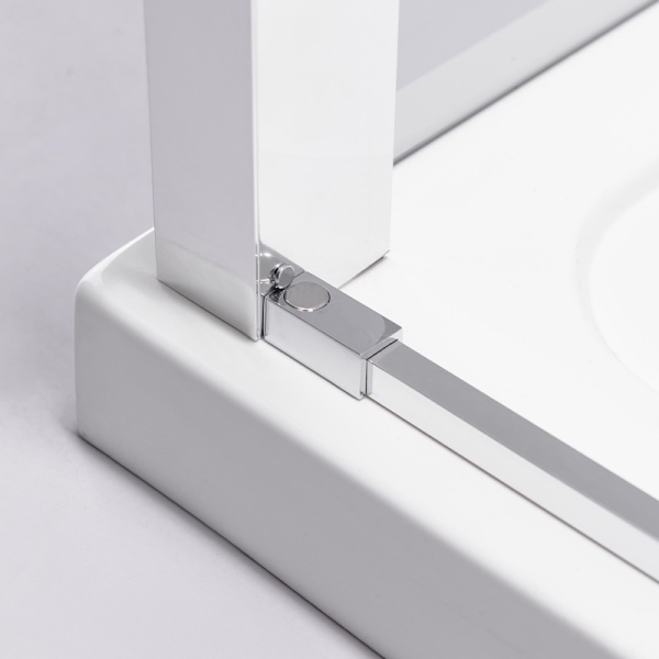 Cabina de dus NOVA Super slim, Dimensiune 100x80cm, Sticla securizata 6mm, Culoare Crom - Img 6