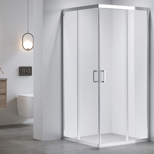 Cabina de dus patrata KZ102A, Culoare Crom , Dimensiune 80x80cm - Img 3
