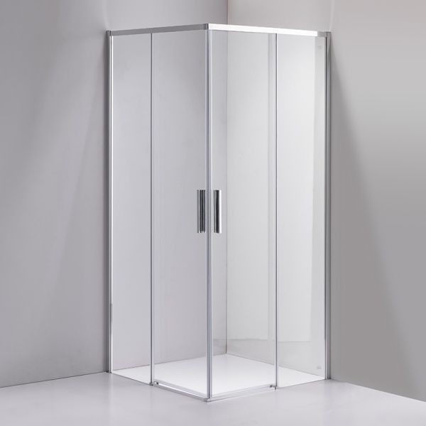 Cabina de dus Patrata Super Slim Nova, Dimensiune 80x80cm, Culoare Crom - Img 2