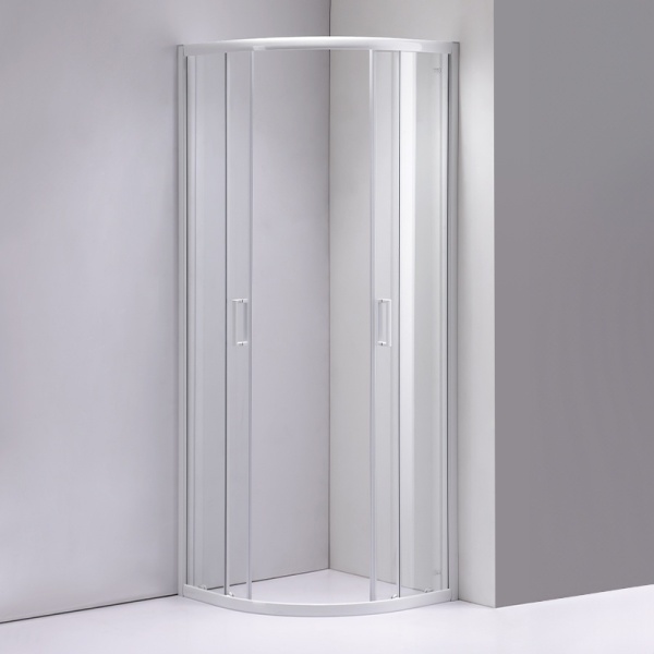 Cabina de dus Semirotunda KZ94D, Dimensiune 70x70cm, Culoare Alb - Img 2