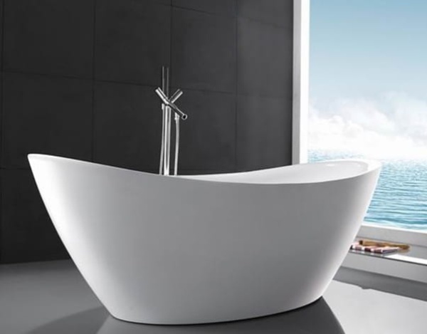 Cada De Baie PRO SONET 180, Free-Standing, Design Modern, Alba - Img 6
