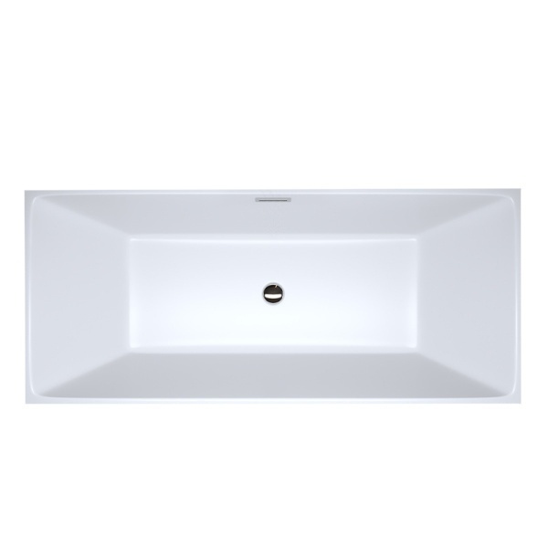 Cada de baie Santa 507B 160x75cm , Culoare Alb , Deversor Cromat - Img 2