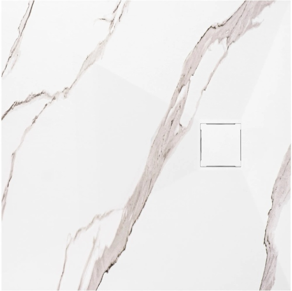 Cadita de dus 90x90 Magnum CARRARA White - Img 2