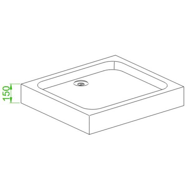 Cadita de dus HIGH SXL04B, Design Modern 110x90cm, Culoare Alb - Img 10