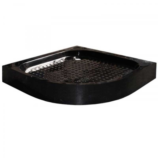 Cadita de dus Inalta SXL01B, Semirotunda, Culoare Negru - Img 3