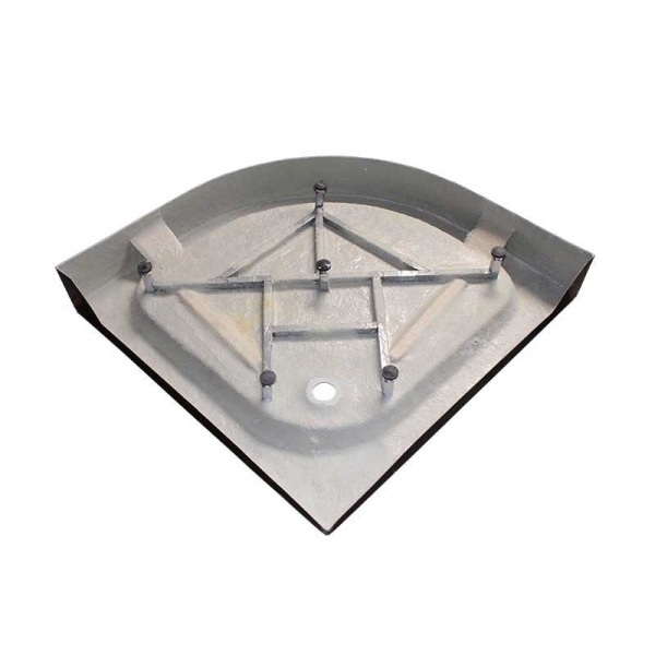 Cadita de dus Inalta SXL01D, Semirotunda 70x70cm, Culoare Alb - Img 3