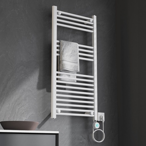 Calorifer electric vertical KATLA-WH 250W pentru baie 100x50, alb - Img 3