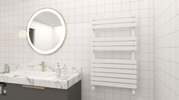 Calorifer Portprosop Flat White 80x50cm, Design Modern, Culoare Alb - Img 4