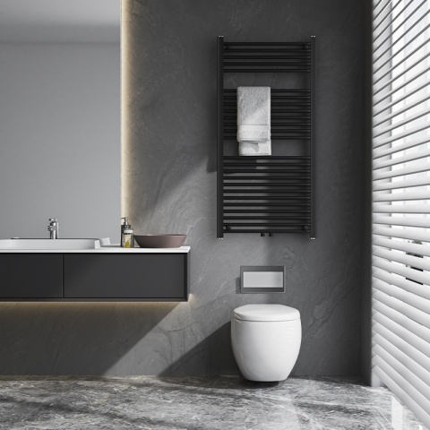 Calorifer vertical CORSO-BL-1 pentru baie 120x60, negru - Img 6
