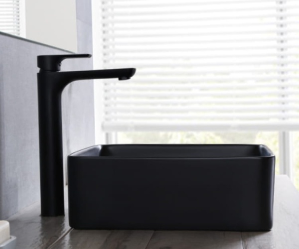 Chiuveta De Blat PRO OSLO, 36x36x 13 Cm, Montaj Pe Blat, Design Deosebit, Forma Dreptunghiulara, Ceramica Sanitara, Negru Mat - Img 7