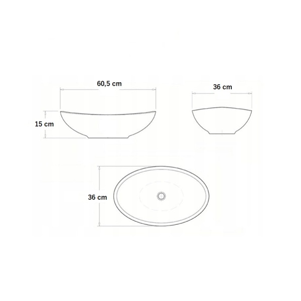 Chiuveta de blat PRO ZUZAN alb,cu margine neagra,dimensiune 60,5 x 36 x 15 cm - Img 5