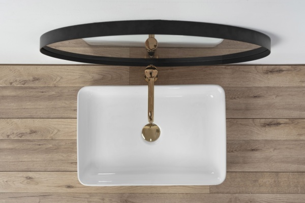 Chiuveta de blat REA Avia, 51x34.5 x 11 cm, Montaj Pe Blat, Design Deosebit, Ceramica Sanitara, Alb - Img 4