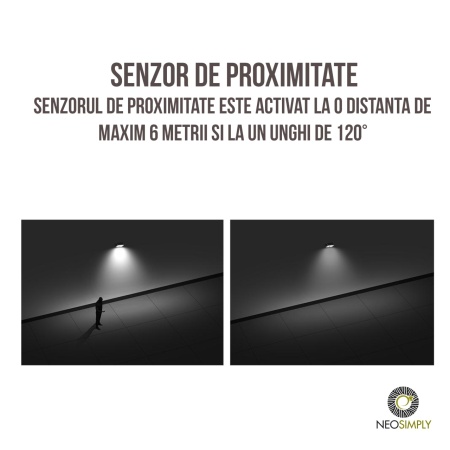 Lampa Solara LED Portabila de Exterior, Neosimply Camping, 1000 lumeni, 21 OSRAM LEDs, 4 Moduri de utilizare, cu senzor de proximitate si panou solar detasabil prin cablu de 4 Metri - Gri Antracit - Img 5