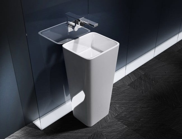Lavoar Independent Monolit PRO MODENA, Dimensiuni 40.5x35.5 X 81.5 Cm, Forma Rectangulara, Alb - Img 5