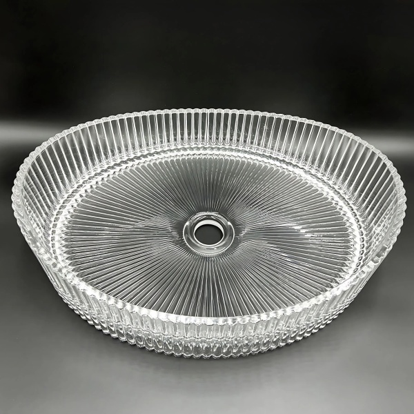 Lavoar pe blat oval din sticla Rea Harper transparent - Img 6