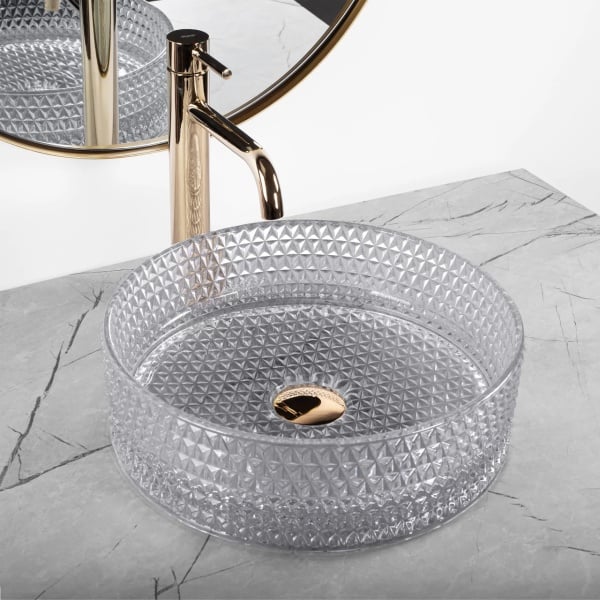 Lavoar pentru baie , Rea Cristal Light , Culoare Grey - Img 5