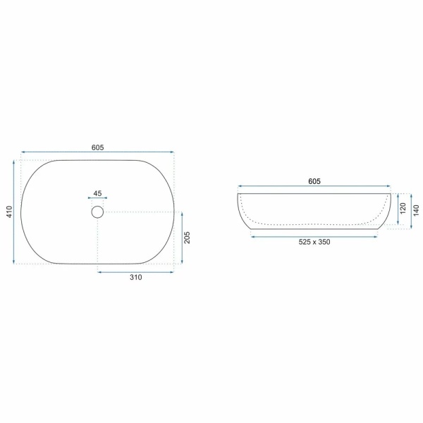 Lavoar pentru blat Rea Cleo Black Mat - Img 3