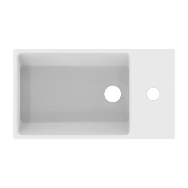 Lavoar suspendat Ideal Standard Atelier Extra 45 cm alb mat cu orificiu baterie si preaplin dreapta - Img 4