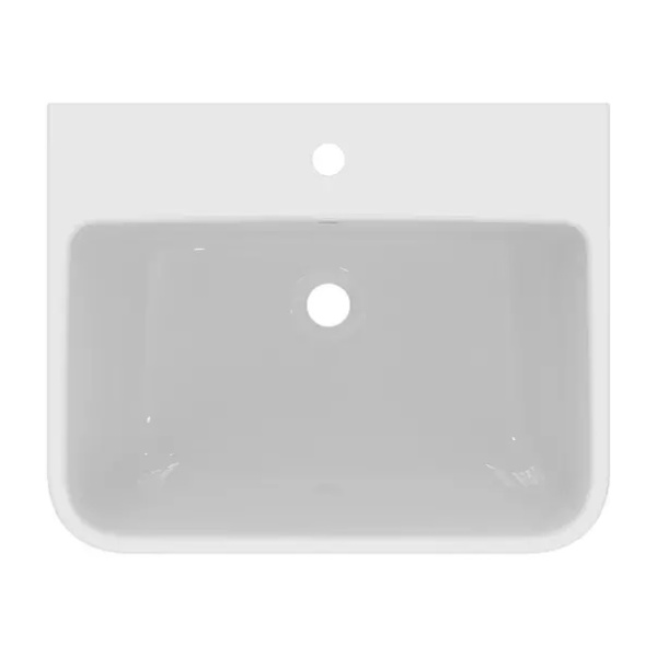 Lavoar suspendat Ideal Standard i.life B alb lucios SmartGuard 50 cm cu orificiu baterie si preaplin - Img 3