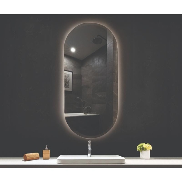 Oglinda cu iluminare LED, 3 culori si dezaburire Fluminia, Dali Ambient 50 cm, Ovala - Img 2