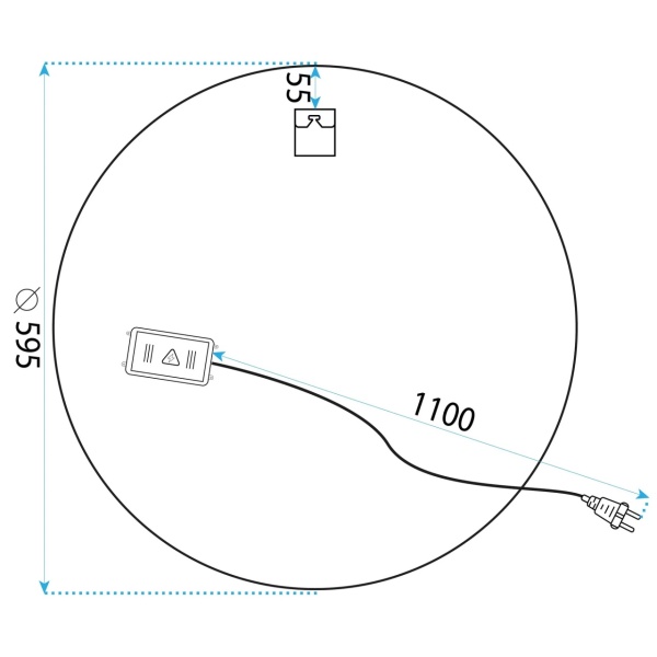 Oglinda LED 60 cm H108 - Img 8