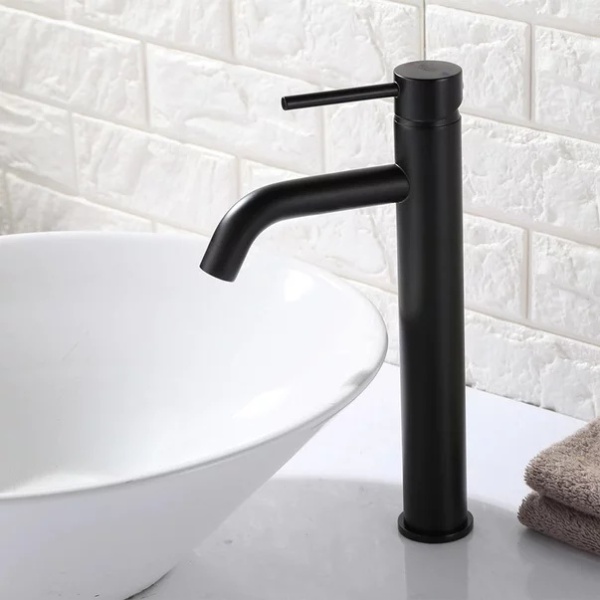 Pachet lavoar pe blat Rea Mesa alb 53.5 cm, baterie lavoar Rea Lungo negru si ventil lavoar Click-Clack negru - Img 8