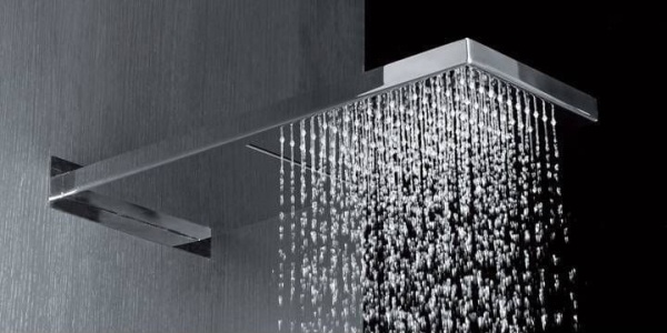 Para Dus Dreptunghiulara,PRO 9007,Tip Cascada, Dimensiuni 50 x 22 x 0.3 cm, Anti-Calcar, Crom Lucios - Img 2