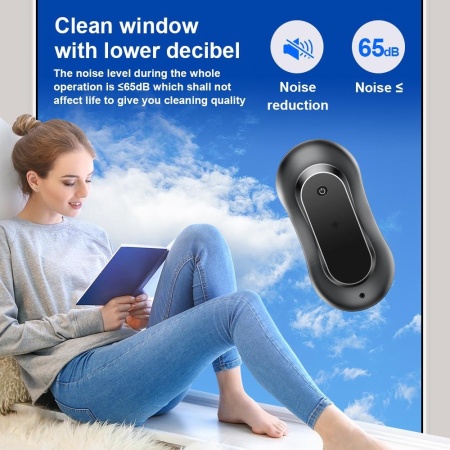 Robot de curatare geamuri SeveShop, pulverizare de apa bidirectionala, ultra-subtire, spalat si stergator de sticla electric de uz casnic, APP si telecomanda, protectie de securitate cvadrupla - Img 8