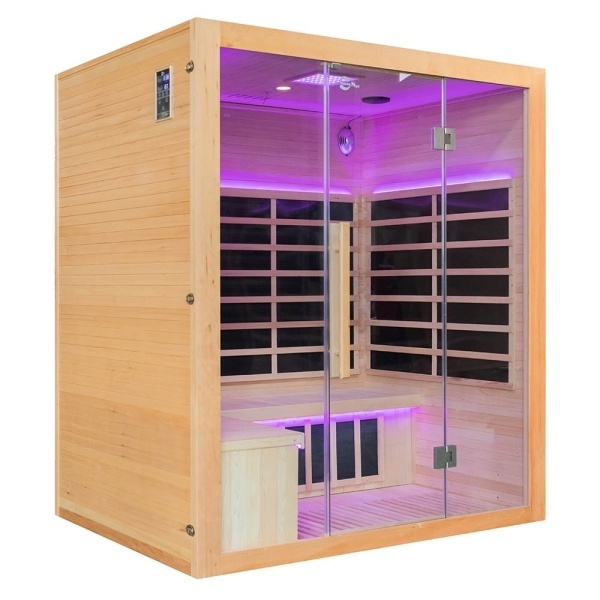 Sauna cu infrarosu full Carbon si terapie cromatica pentru 4 persoane EA4T 175 x 130 cm - Img 4