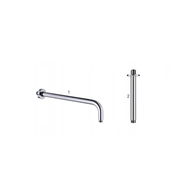 Set Baterie Dus 2 Functii PRO CONCEALED Crom, Montaj In Perete, Para Rotunda Tip Ploaie 20-40 Cm, 2 Functii De Curgere A Apei, Finisaj Crom - Img 5