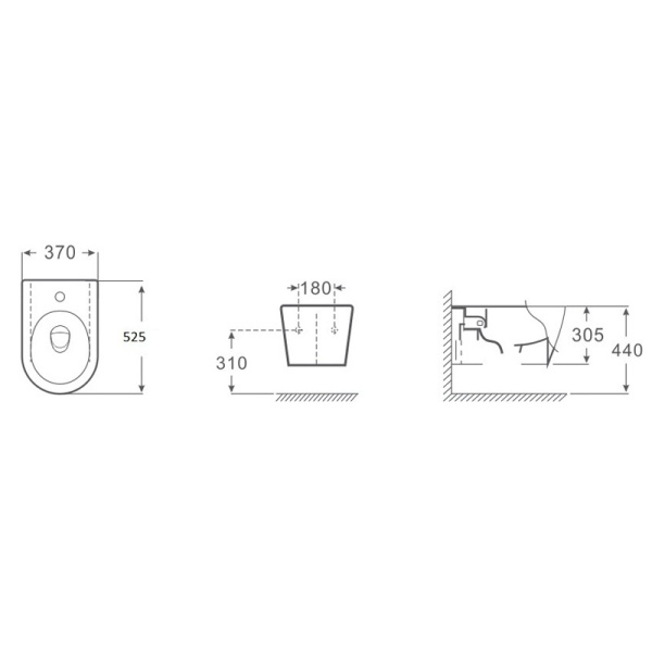 Set Bideu si Vas WC PRO GEBERIT, montaj suspendat, Vas WC VERONA Minerva RIMLESS + Bideu + Capac Soft-Close Inclus STANDARD + Cadru + Clapeta - Img 5