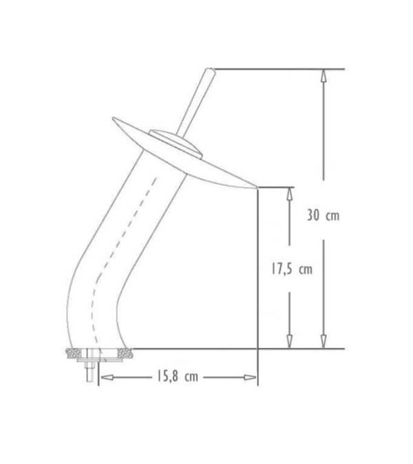 Set complet Chiuveta de blat PRO ERA GLASS si baterie, Forma rotunda, Dimensiuni 42 cm x 42 x 14 cm, Sticla temperata, Gold - Img 2
