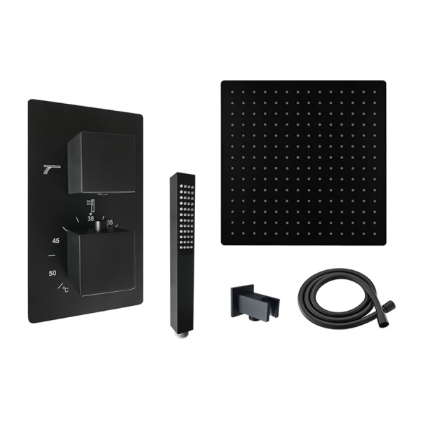 Set de dus negru mat, termostatic, 3 functii cod 1008 SLIM - Img 9