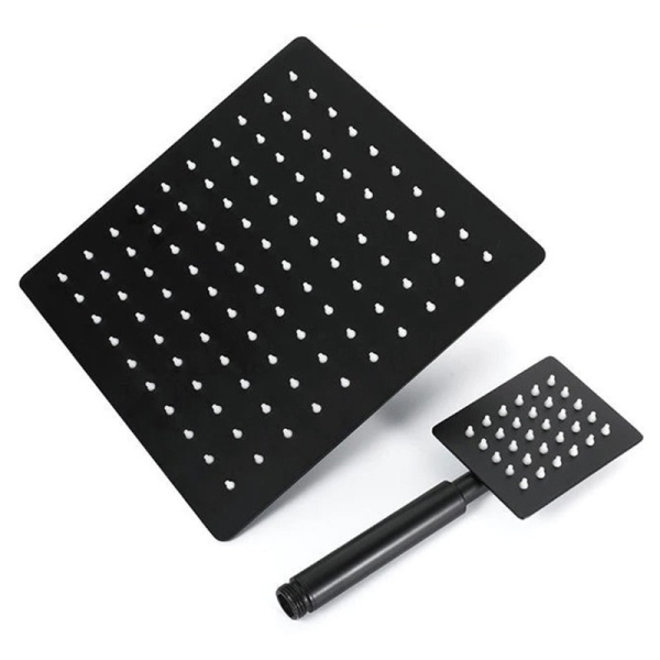 Set de dus PRO cu termostat, dus cu efect de ploaie, finisaj Negru - Img 3