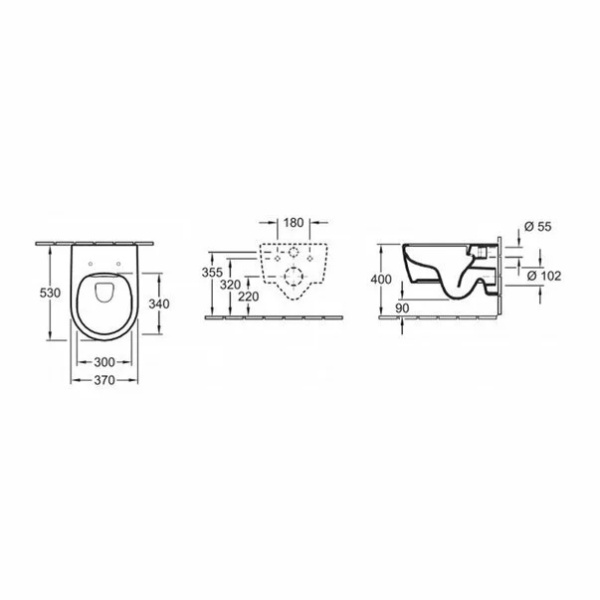 Set vas wc si bideu suspendat Villeroy&amp;Boch Avento Direct Flush cu capac slim soft close - Img 3