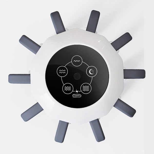 Aparat masaj electric Seve Shop pentru scalp, cap, cu 10 contacte de vibratie, 4 moduri, masaj portabil fara fir pentru cap pentru relaxare si tensiune, somn profund, marime unica - Img 4