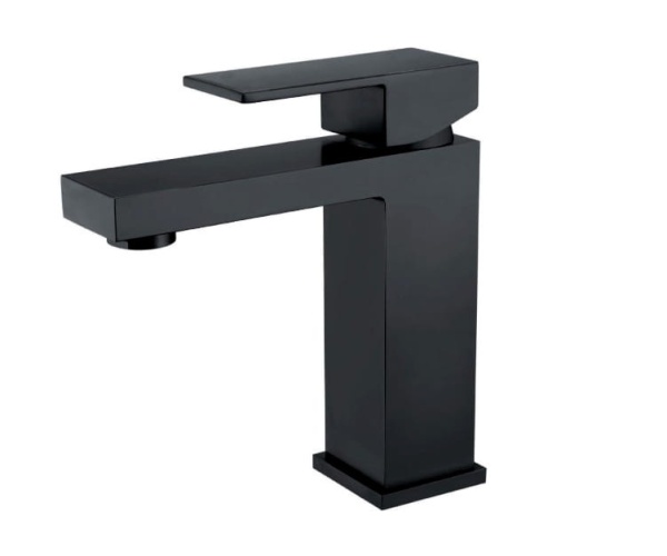 Baterie lavoar PRO QUADRO BLACK Low, Montaj pe lavoar, inaltime 15,3 cm, finisaj Negru Mat - Img 2