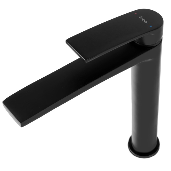 Baterie lavoar REA LUPPO Black, Montaj pe blat, inaltime 25.5 cm, finisaj Negru Mat - Img 3