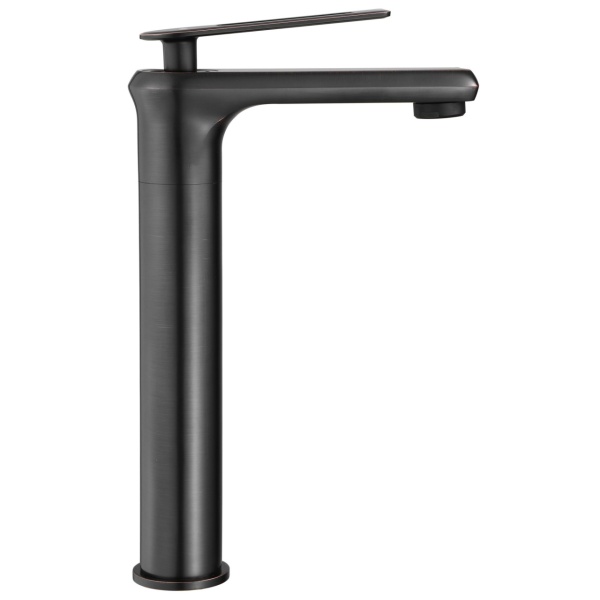 Baterie Lavoar REA ROMANO BLED OLD BLACK HIGH , Montaj Pe Blat, Capat Fix, Inaltime 26 Cm, Finisaj Negru Mat - Img 2