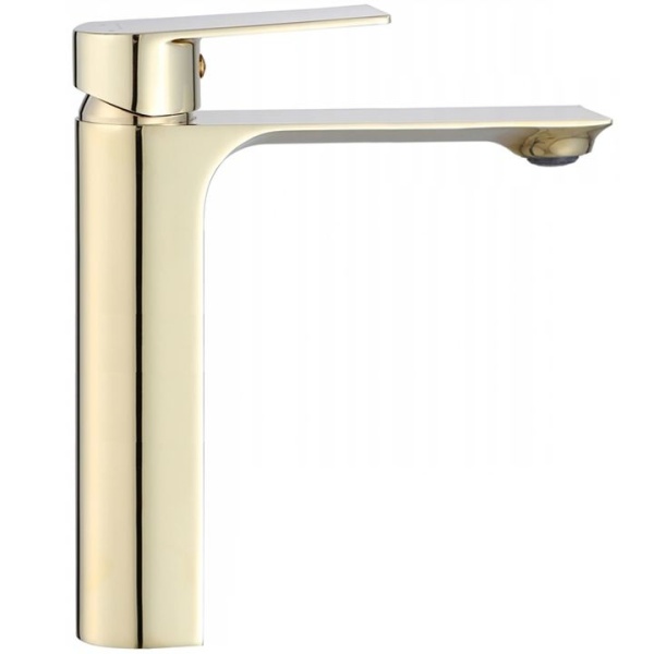 Baterie Lavoar REA URBAN GOLD HIGH, Montaj Pe Blat, Capat Fix, Inaltime 29 Cm, Finisaj Auriu - Img 4
