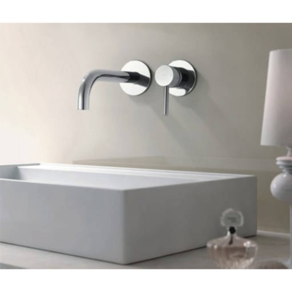 Baterie PRO COSTA Silver, montaj incastrat in perete, finisaj Crom - Img 2