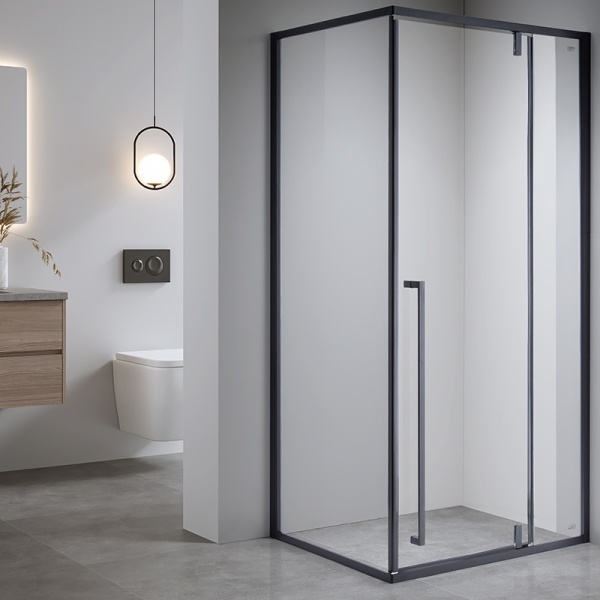 Cabina de dus BS12B Dreptunghiulara , Design Modern 110x80cm, Culoare Negru - Img 2