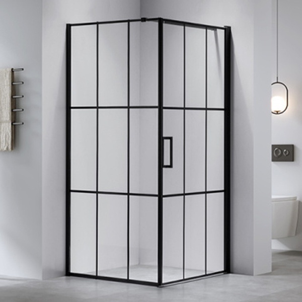 Cabina de dus BS13B Patrata 90x90cm, Design Modern Negru + Cada de dus Riko, Culoare Negru - Img 2